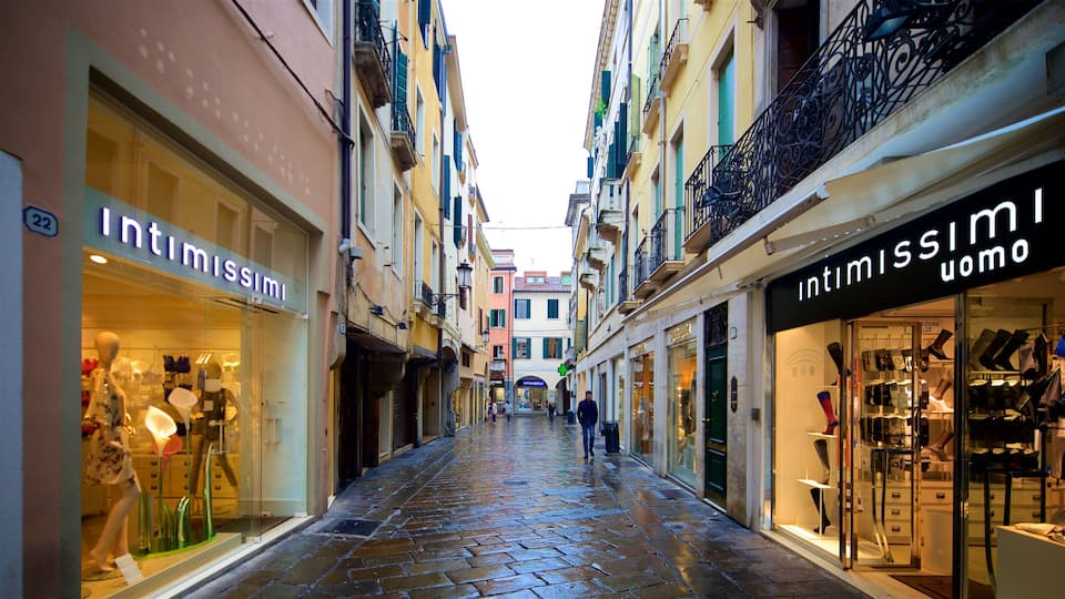 Centro histórico ofreciendo señalización y shopping