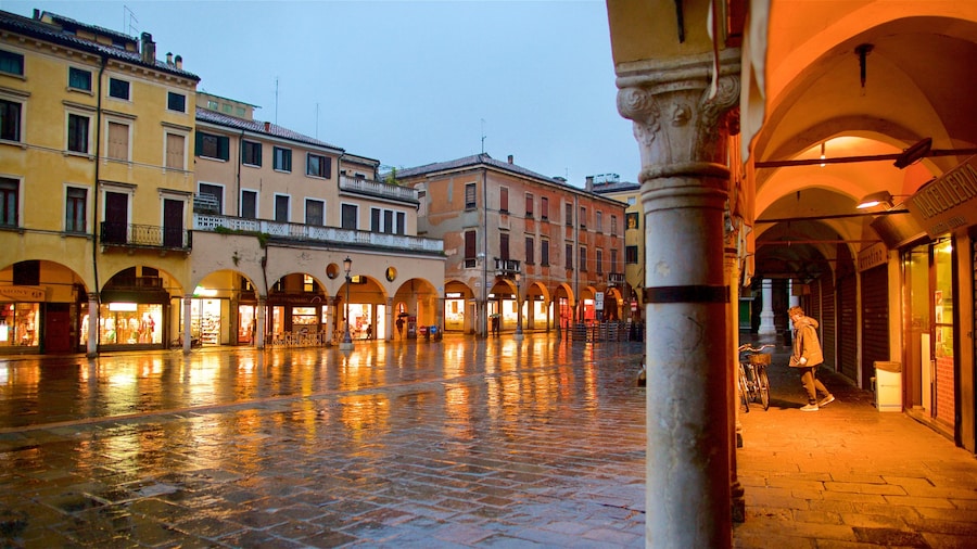 Piazza delle Erbe which includes a city, night scenes and a square or plaza