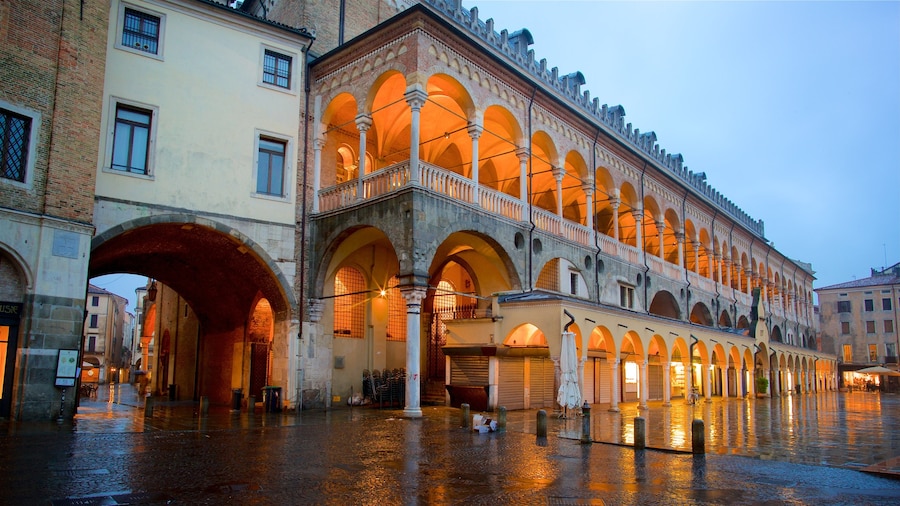 Padua toont een stad, een plein en nachtleven