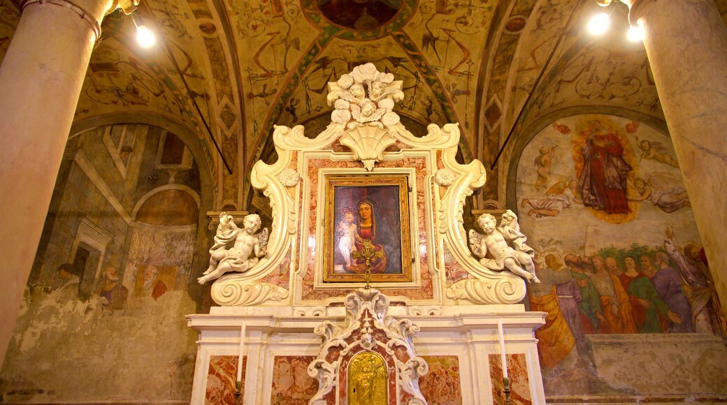 Padova showing a church or cathedral, interior views and art