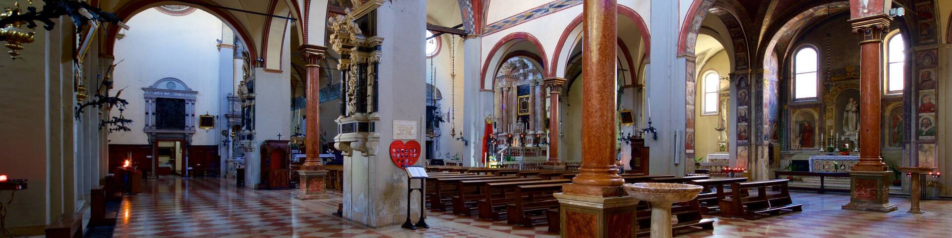 Padoue montrant église ou cathédrale, patrimoine historique et vues intérieures