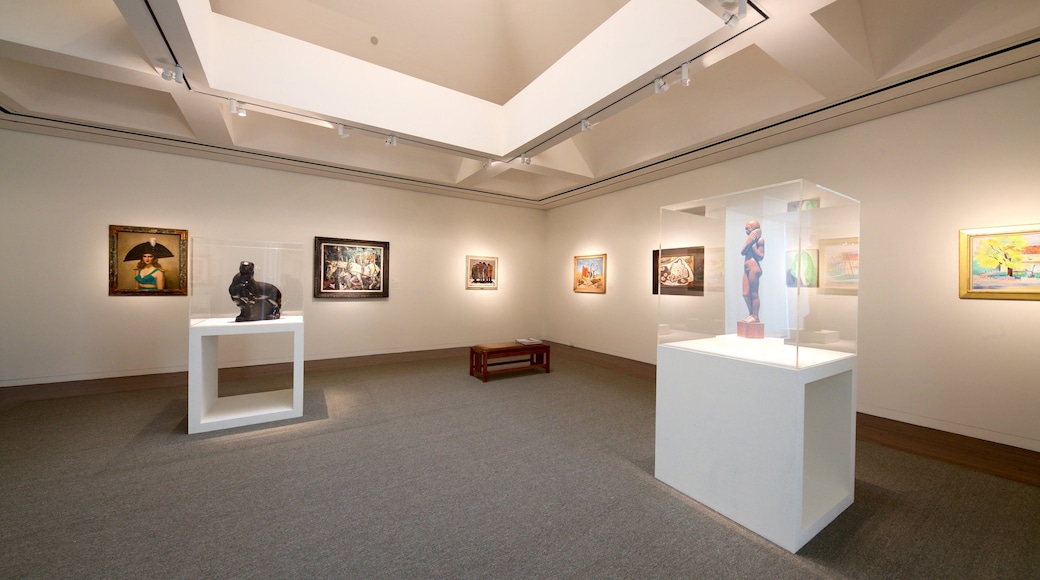 Fred Jones Jr. Museum of Art featuring interior views and art