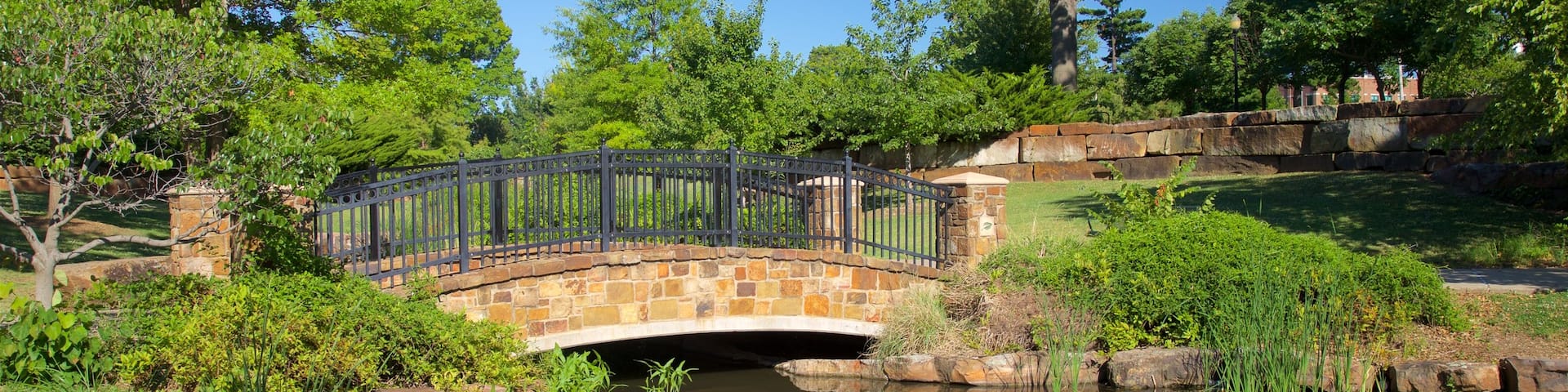 Centennial Park featuring a bridge, a park and a river or creek
