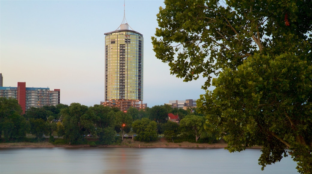 Tulsa featuring a city, a lake or waterhole and a skyscraper