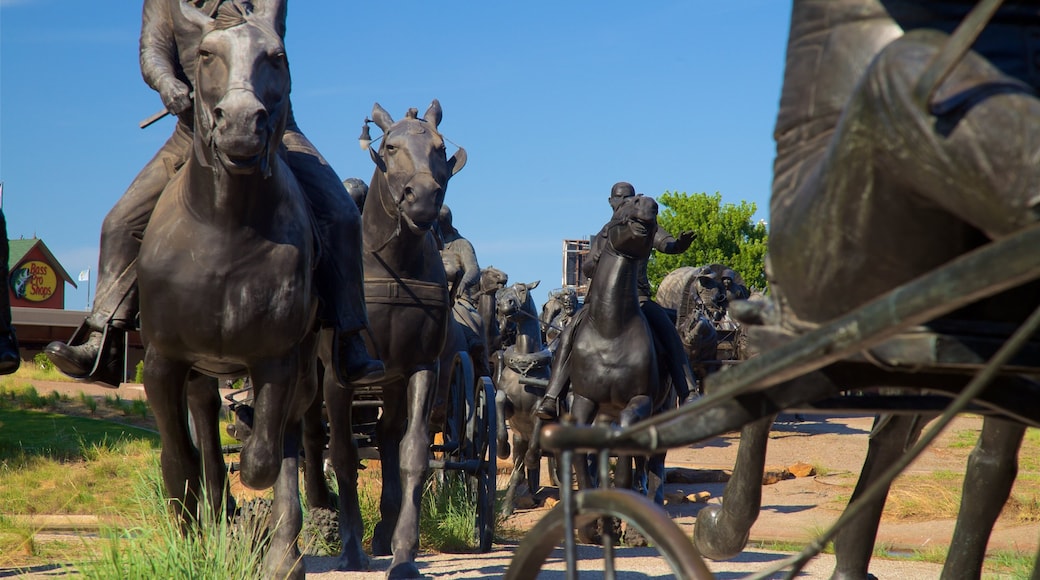 Centennial Land Run Monument which includes a statue or sculpture