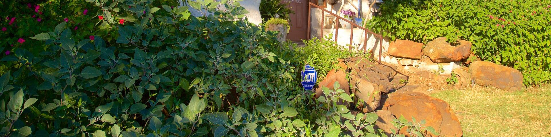 The Cave House showing a house and heritage elements