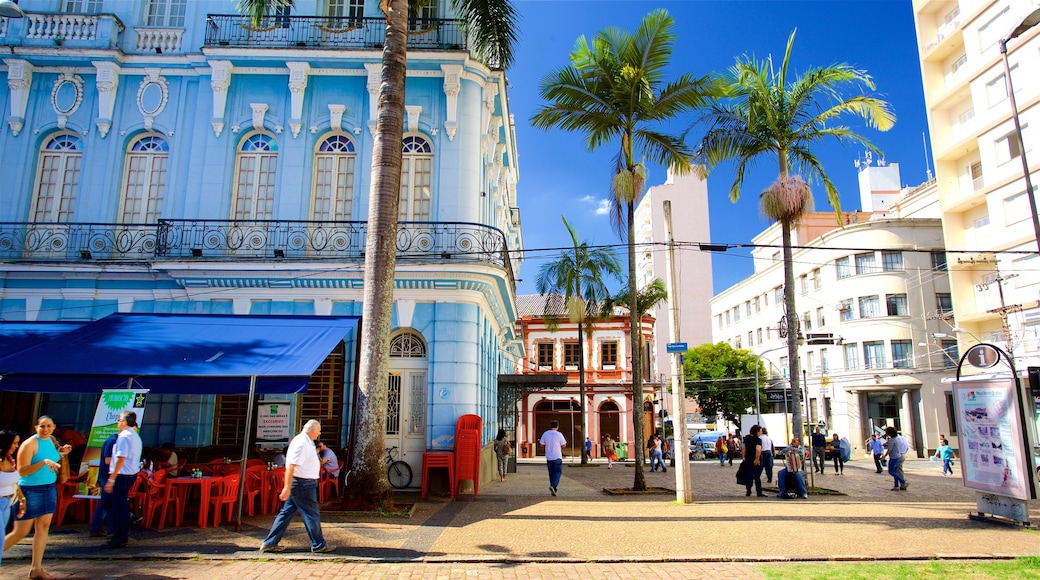 Campinas featuring street scenes and heritage elements as well as a small group of people