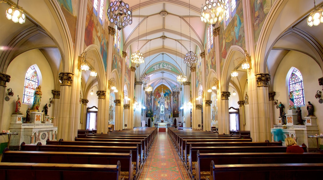 Vår Fru av Karmelberget-basilikan som visar historiska element, en kyrka eller katedral och interiörer