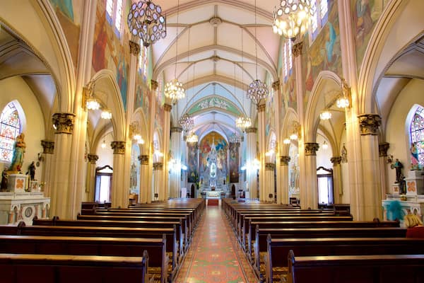 Basilica of Our Lady of Mount Carmel which includes heritage elements, a church or cathedral and interior views