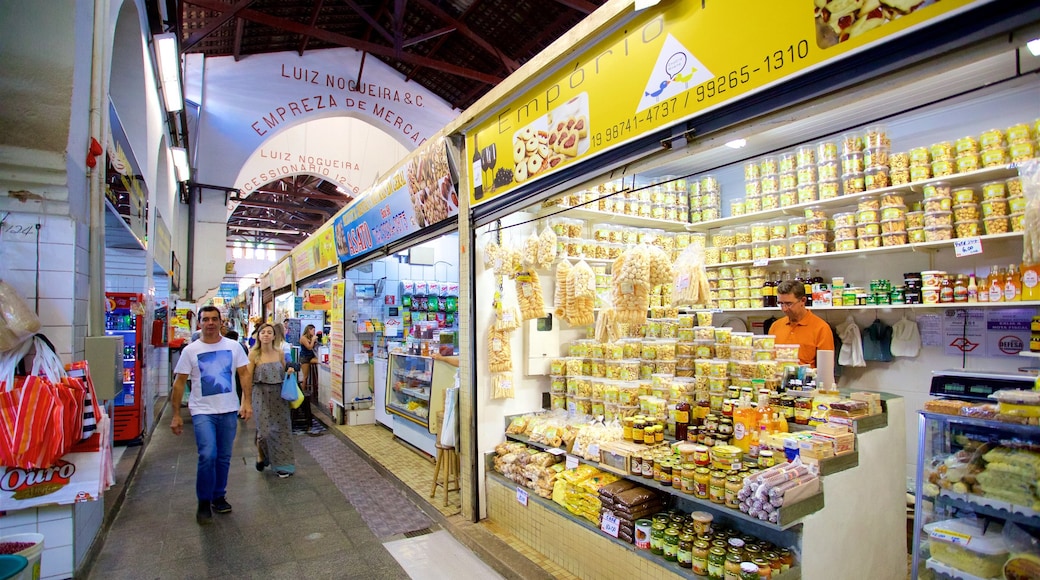 Marché municipal montrant vues intérieures, nourriture et marchés