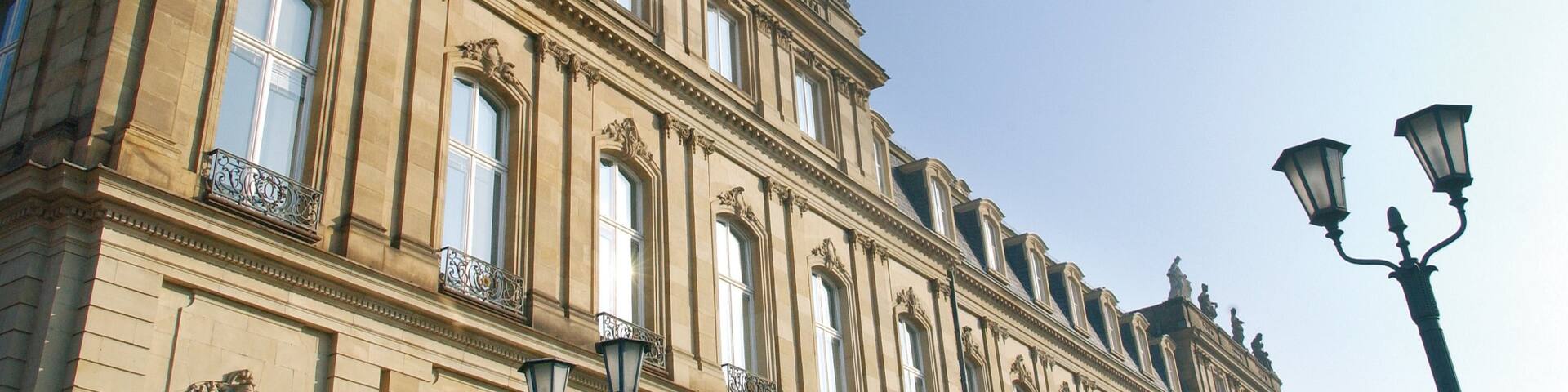 Meersburg New Palace which includes heritage elements