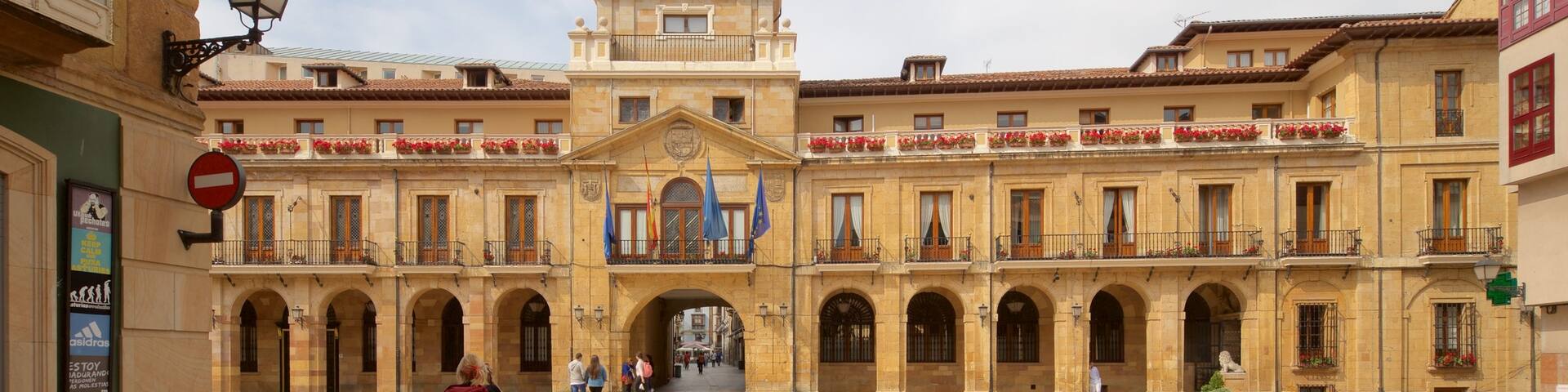 Oviedo City Hall showing street scenes, a square or plaza and a city