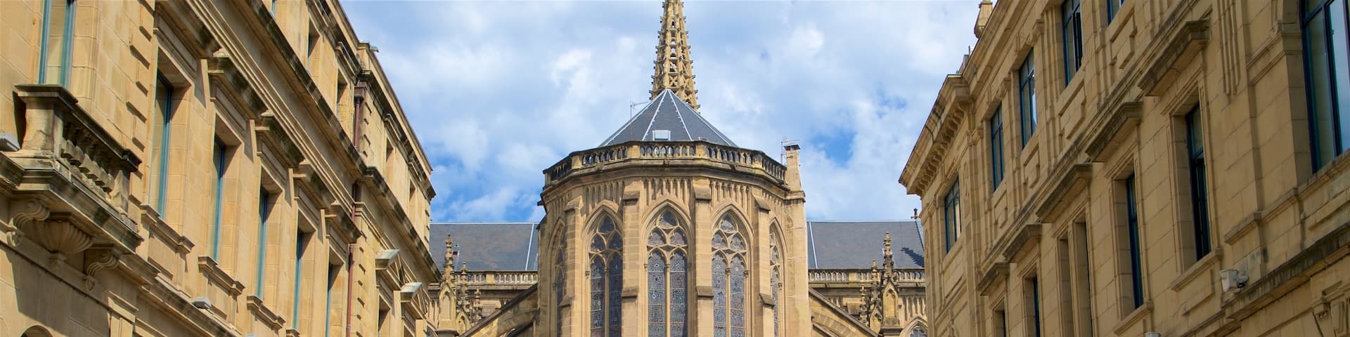 Cathedral of the Good Shepherd which includes street scenes and heritage architecture as well as a small group of people
