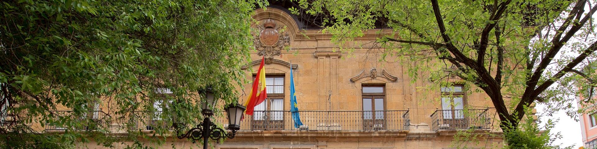 Plaza de Porlier showing heritage elements