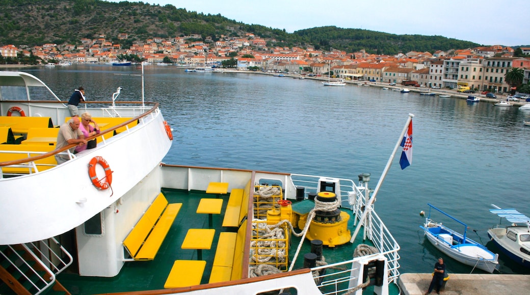 Split featuring a bay or harbor, a marina and boating