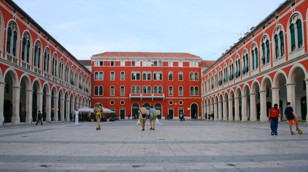 Split which includes a square or plaza, a city and heritage architecture