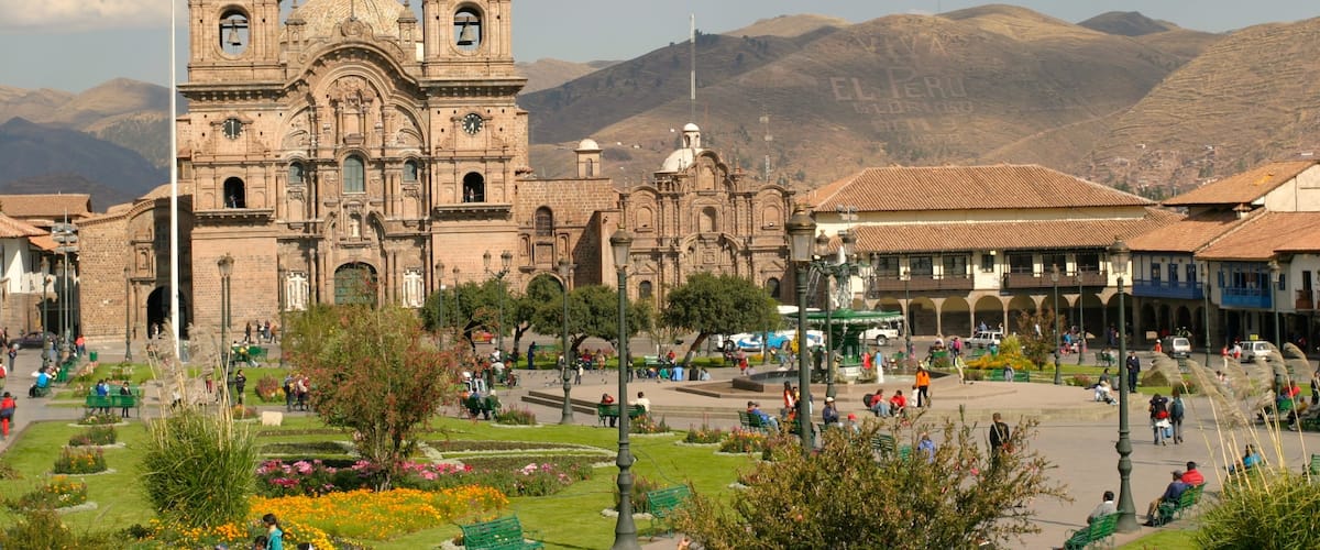 Peruvian Highlands which includes heritage architecture, a square or plaza and a city