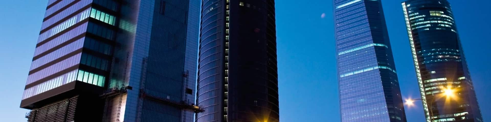 Madrid showing a skyscraper, city views and a city
