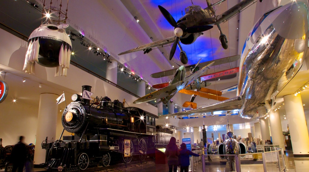 Chicago Museum of Science and Industry which includes interior views, aircraft and railway items