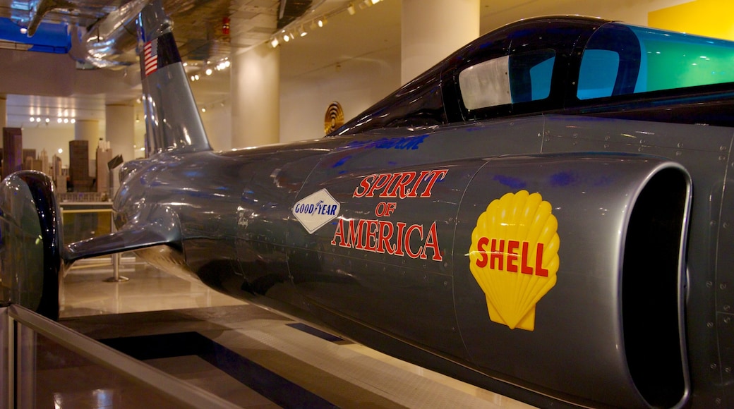 Chicago Museum of Science and Industry showing interior views, signage and aircraft