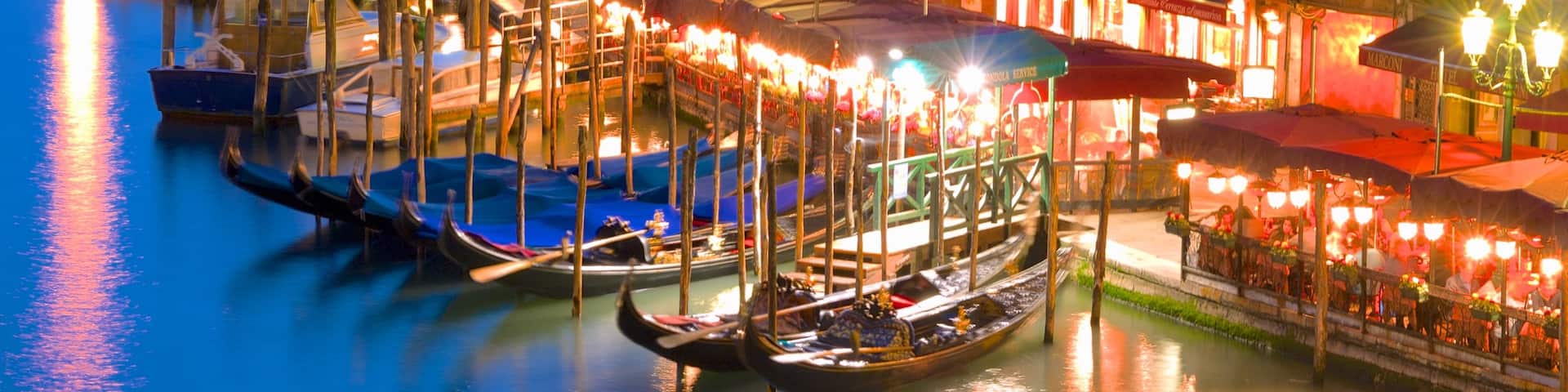 Grand Canal featuring night scenes, a marina and a city