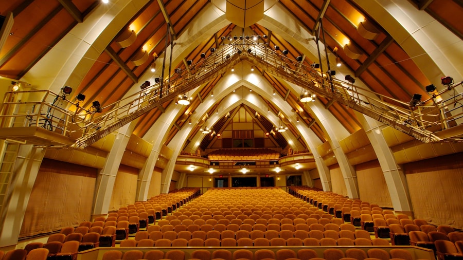 Sunset Center featuring theater scenes and interior views