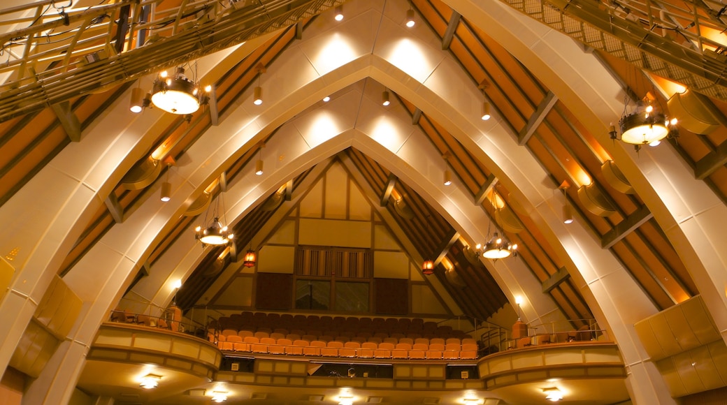 Sunset Center showing interior views and theatre scenes