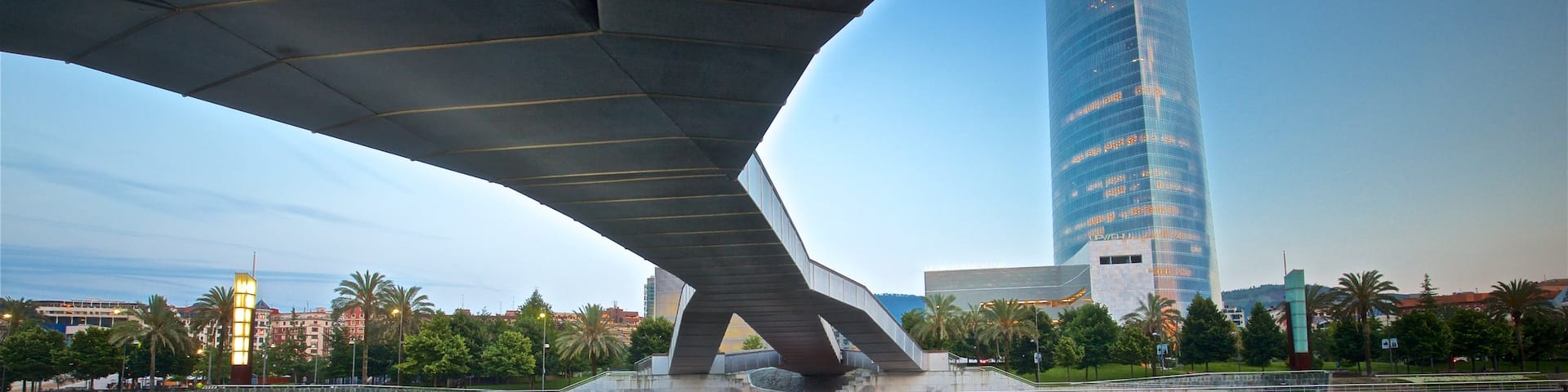 Bilbao which includes a city, a bridge and a river or creek