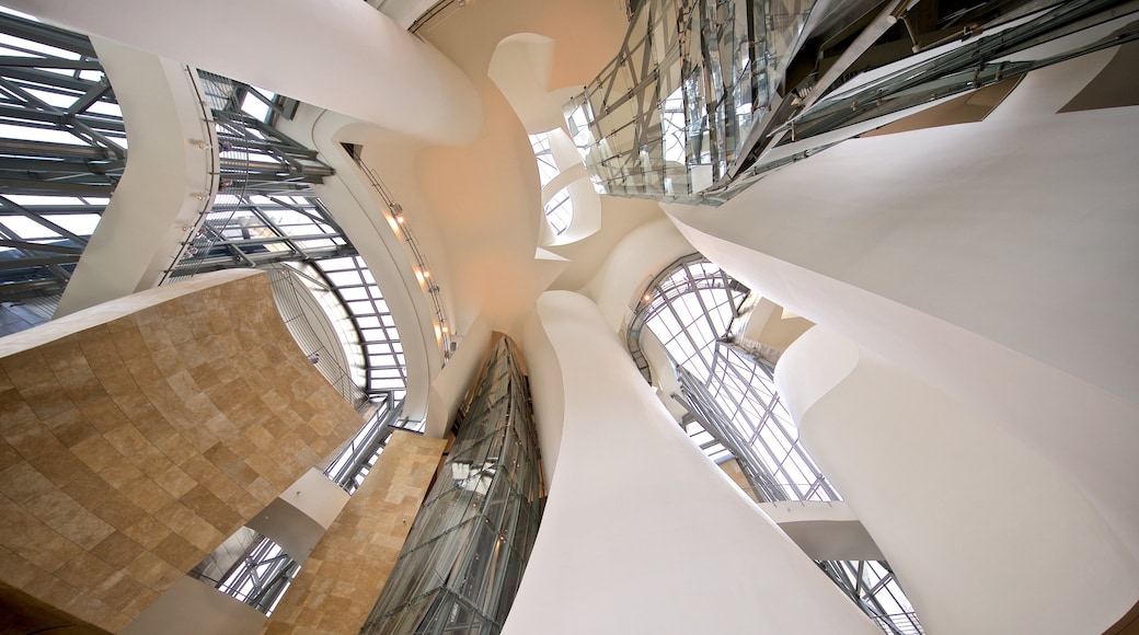 Guggenheim Museum Bilbao featuring interior views