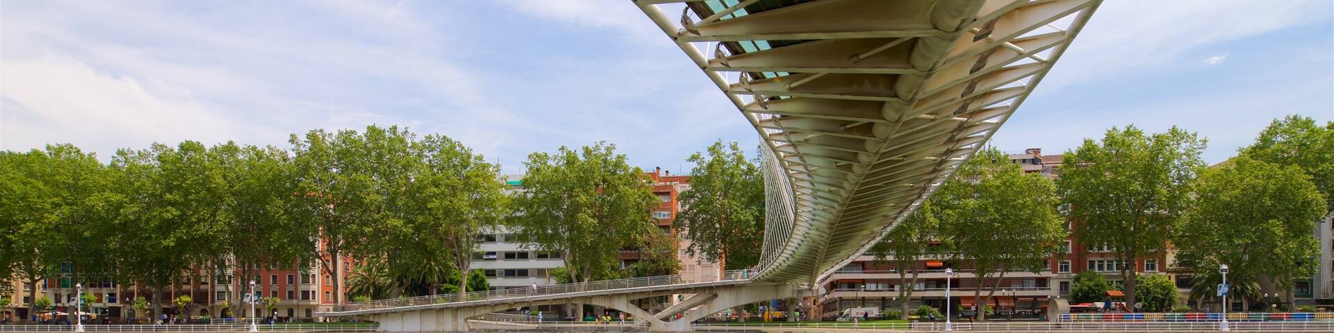 Zubizuri Bridge showing a river or creek and a bridge