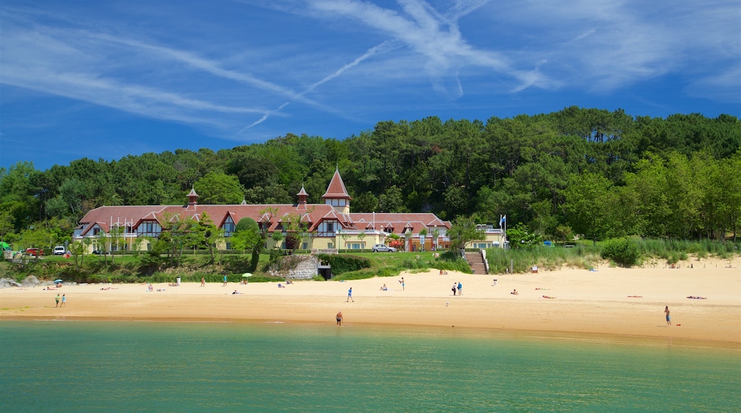 Magdalena Beach som visar kustutsikter, en strand och en kuststad