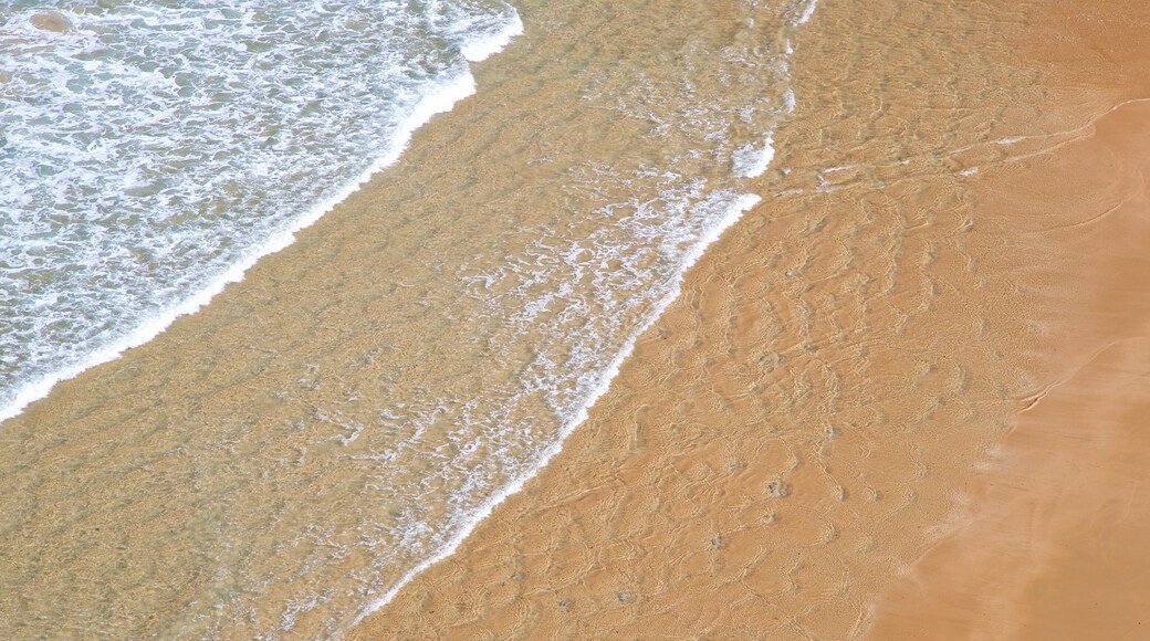 Playa de Mataleñas som visar en sandstrand och kustutsikter