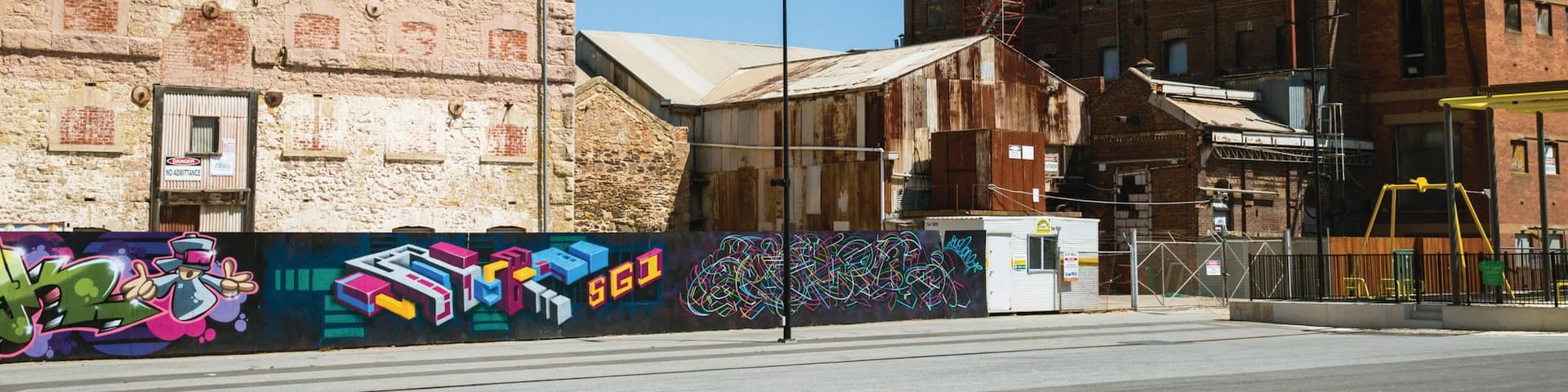 Port Adelaide featuring outdoor art