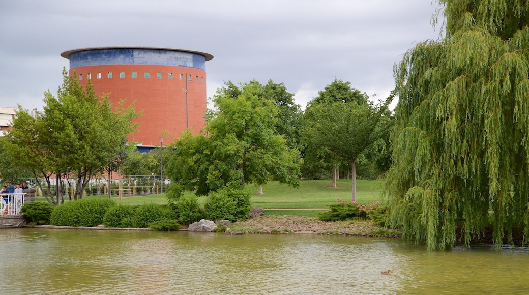 Parque Yamaguchi bevat een tuin en een meer of poel