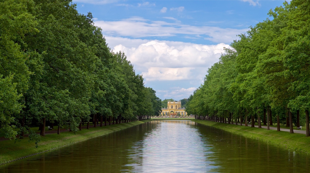 Karlsaue Park which includes a river or creek