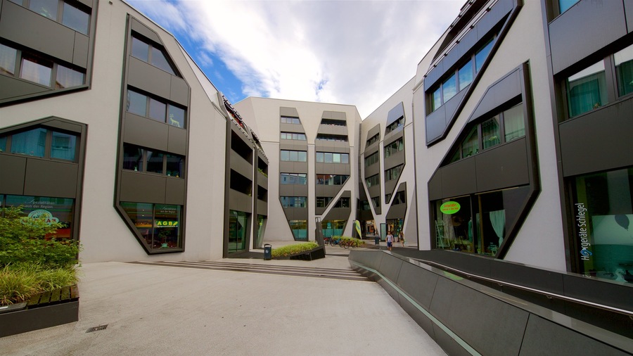 Jena que incluye arquitectura moderna