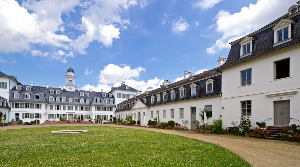 Rumpenheim Palace showing a garden and heritage elements