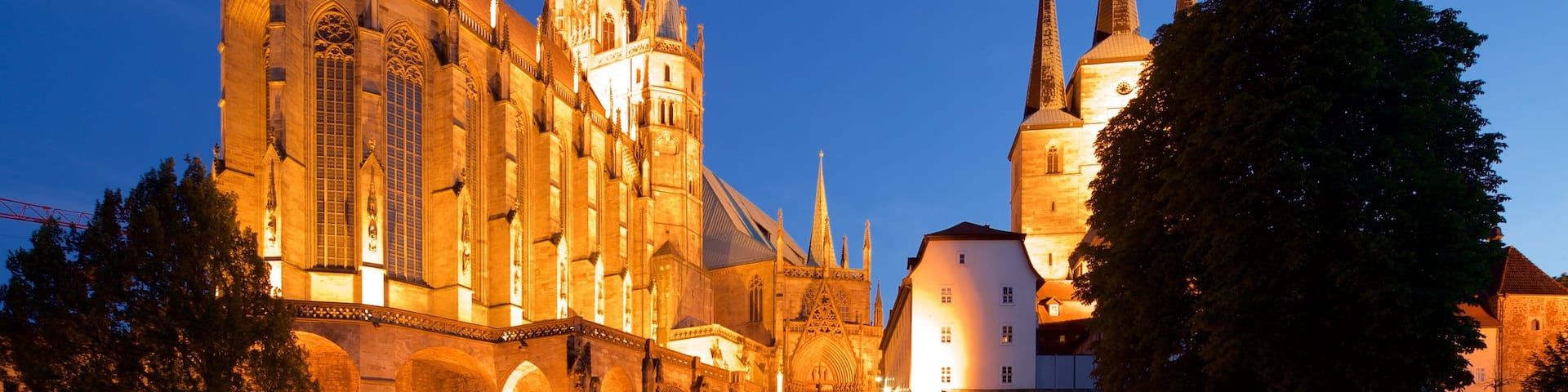 Erfurt Cathedral featuring heritage architecture, night scenes and a church or cathedral