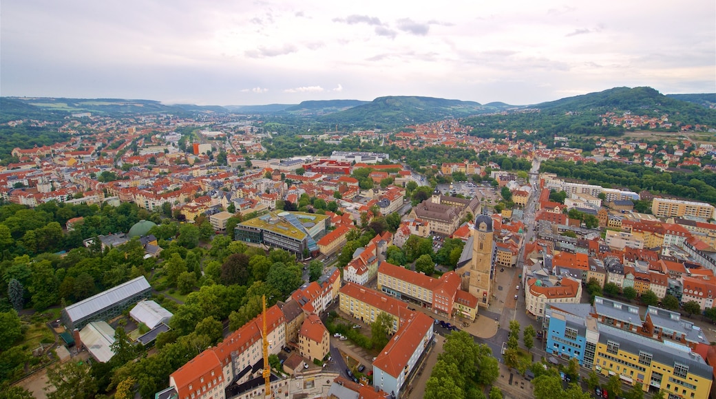 Jen-Tower which includes a city and landscape views