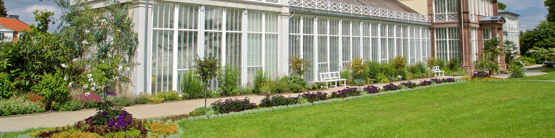 Bergpark Wilhelmshoehe mettant en vedette fleurs, patrimoine architectural et jardin