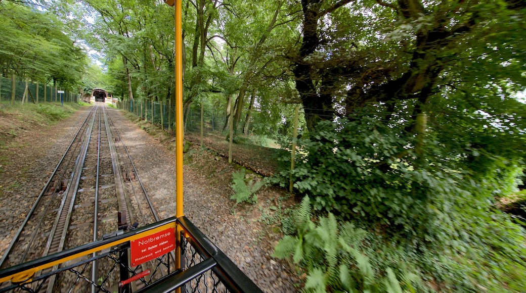 Nerobergbahn-funikulaari featuring rautatiehen liittyvät esineet