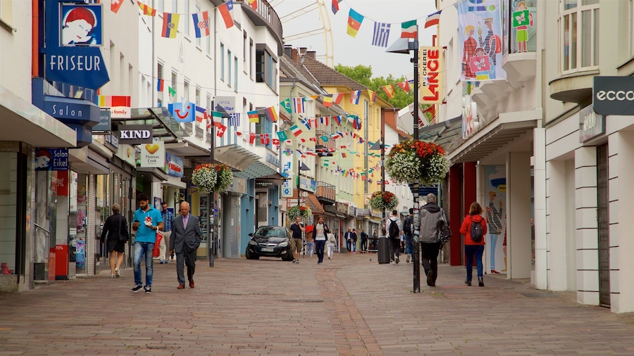 Paderborn showing street scenes as well as a small group of people