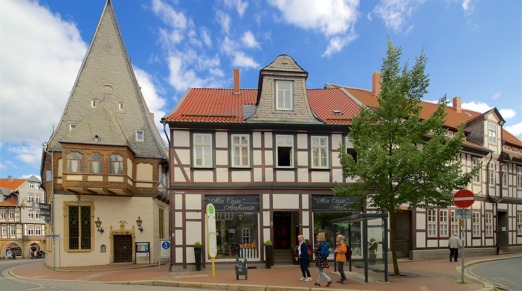 Goslar Old Town which includes street scenes and heritage elements as well as a small group of people