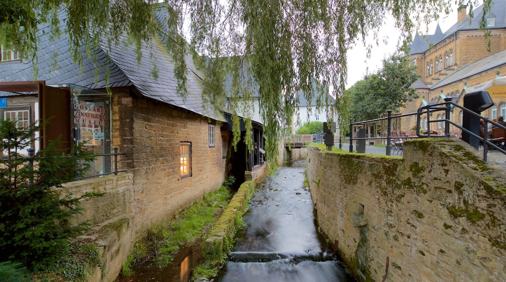 Goslar Old Town showing a river or creek and heritage elements