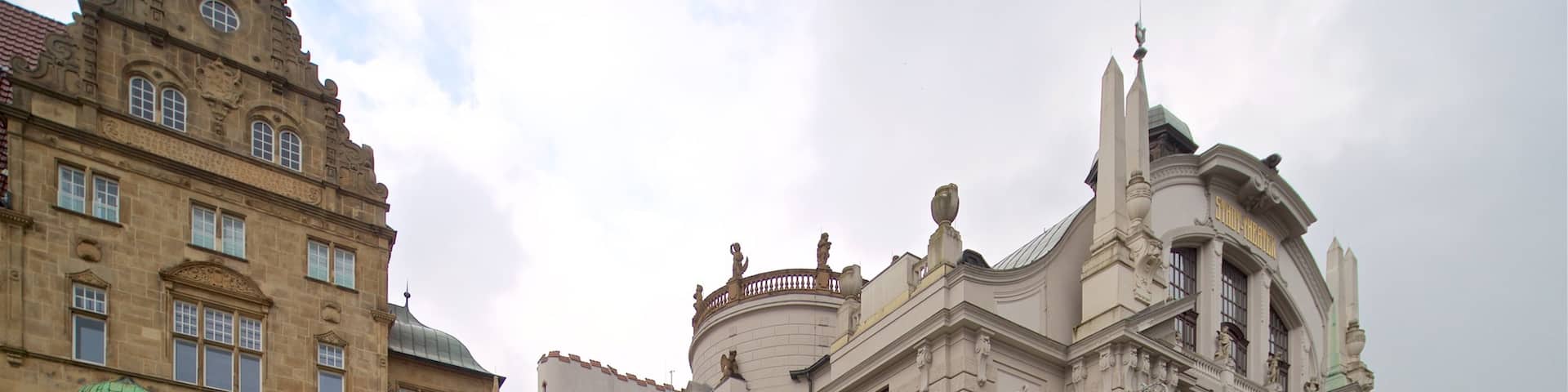 Theater Bielefeld featuring heritage architecture