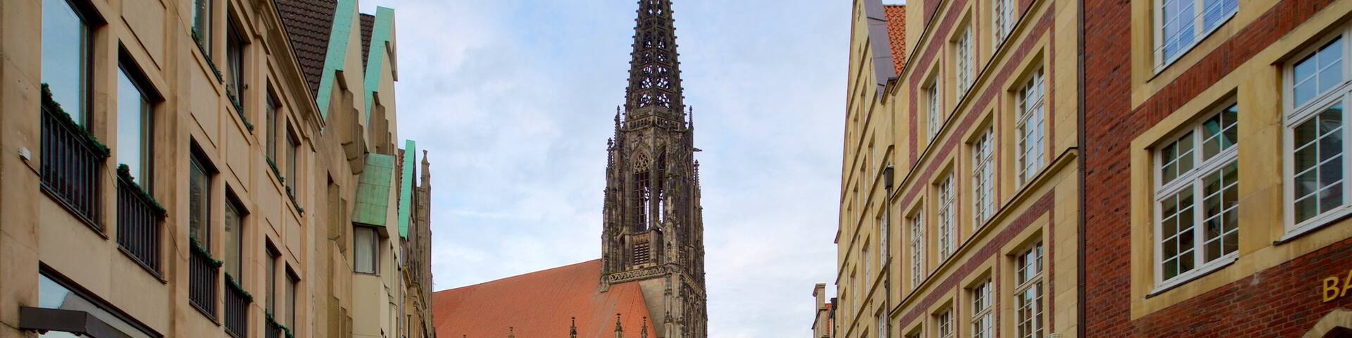 St. Lambert\'s Church featuring heritage architecture, a church or cathedral and a city