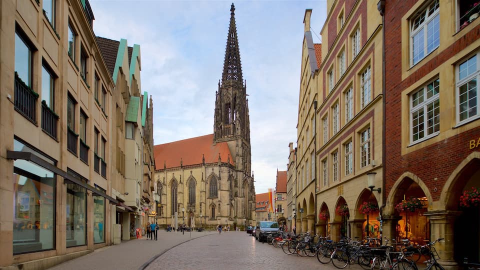St. Lambert\'s Church featuring heritage architecture, a church or cathedral and a city