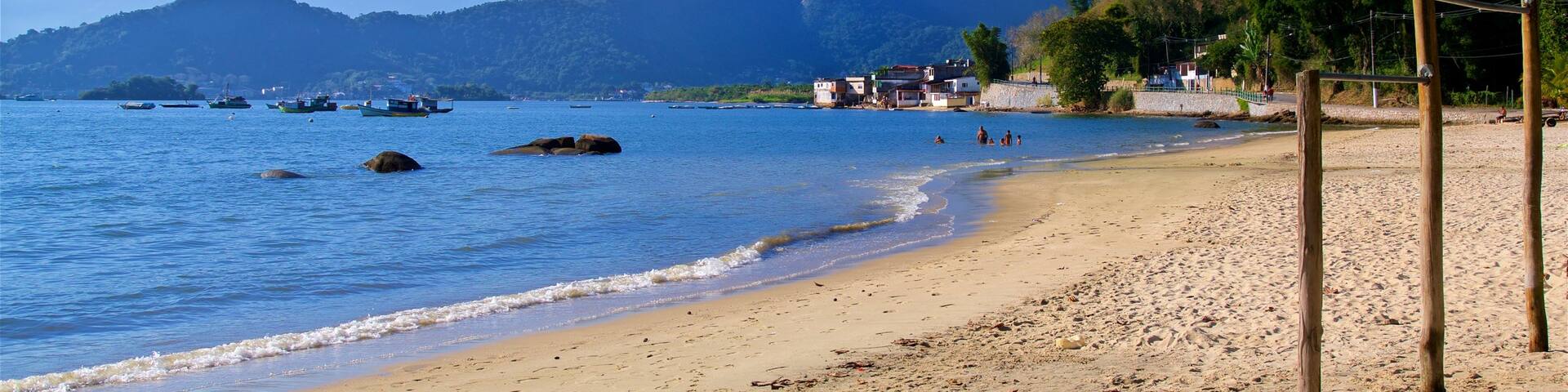 Enseada Beach showing general coastal views and a sandy beach