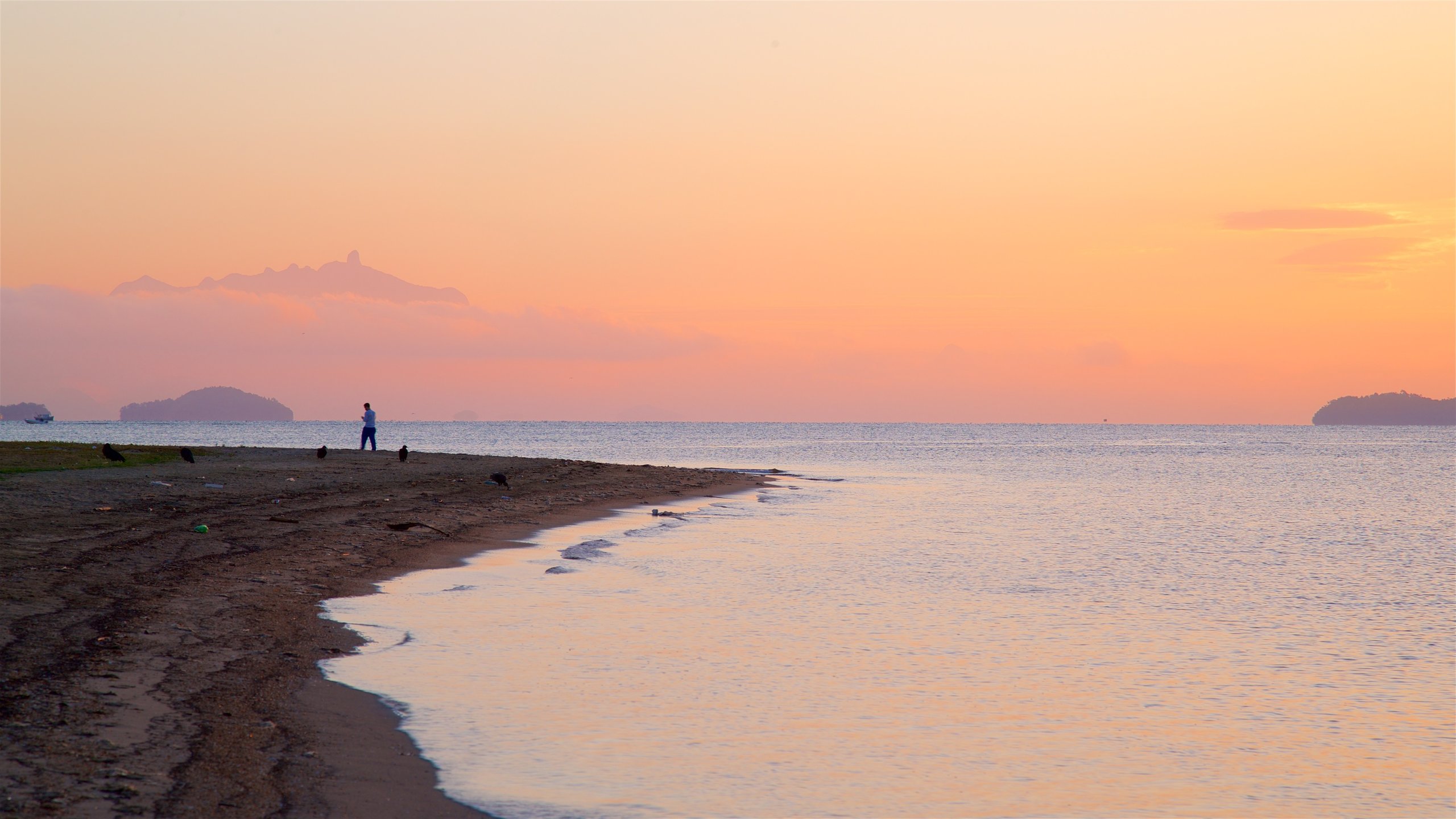 Paraty featuring a sandy beach, a sunset and general coastal views