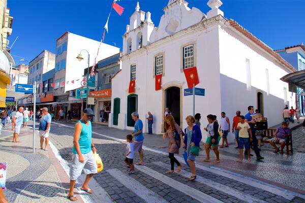Santa Luzia Church which includes street scenes and a small town or village as well as a small group of people